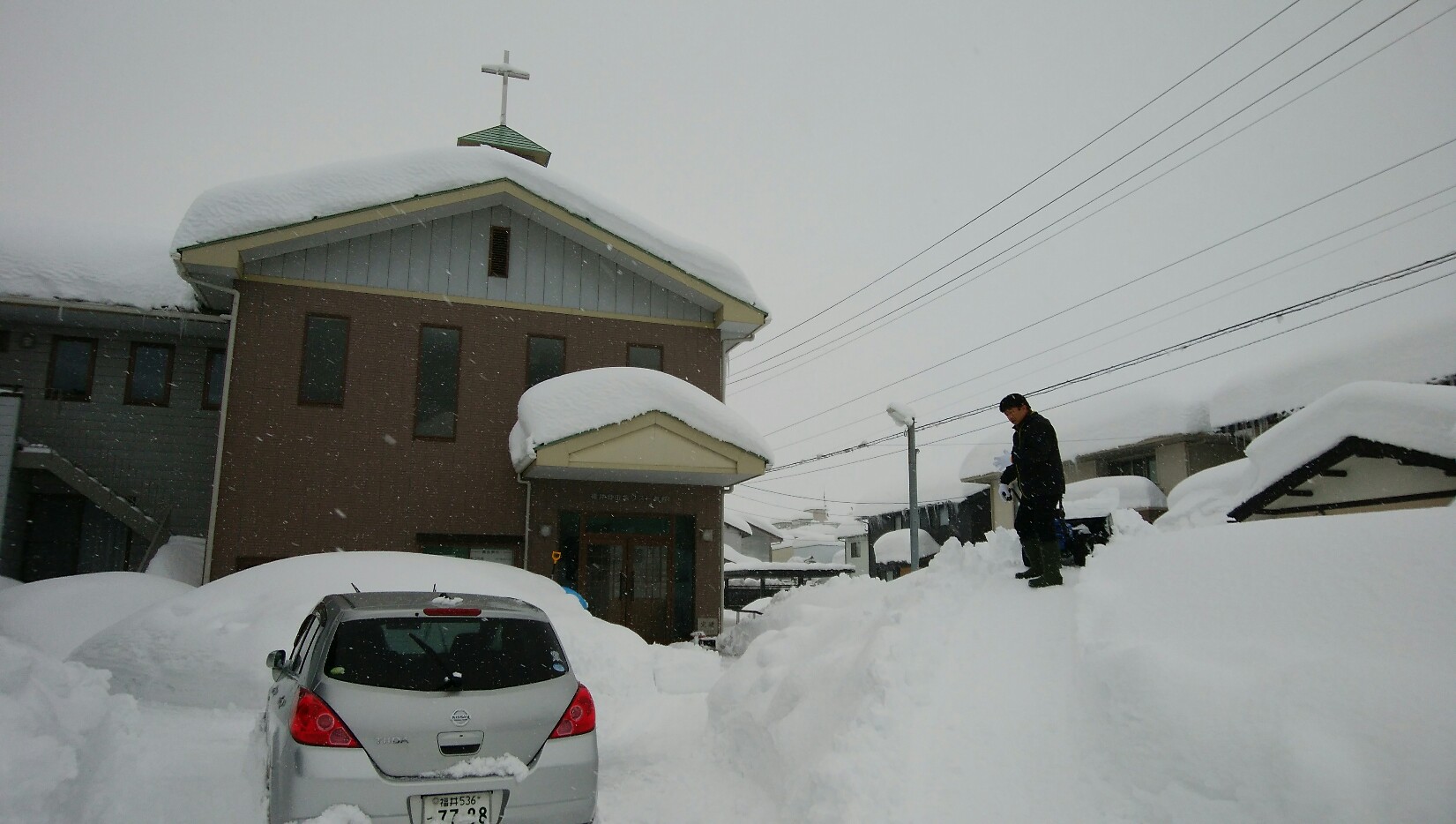 福井大雪教会前(2)
